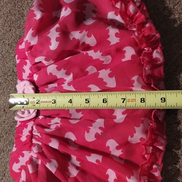 Batman DC comics Girl 3T Pink Flowy Tulle Tutu Layered Skirt - Picture 13 of 13